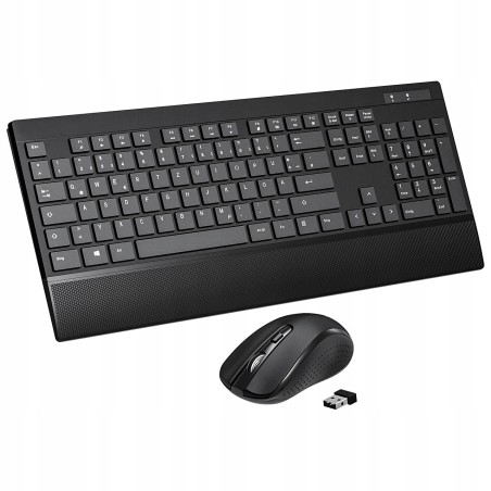 Outlet Zestaw bezprzewodowy klawiatura i mysz 2.4GHz QWERTZ ergonomiczna