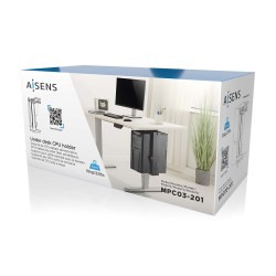 Outlet AISENS MPC03-201 Uchwyt na komputer podwieszany pod biurko czarny