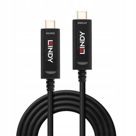 Outlet Lindy 38503 kabel USB C-C tylko audio/video 15m Czarny