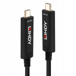 Outlet Lindy 38503 kabel USB C-C tylko audio/video 15m Czarny