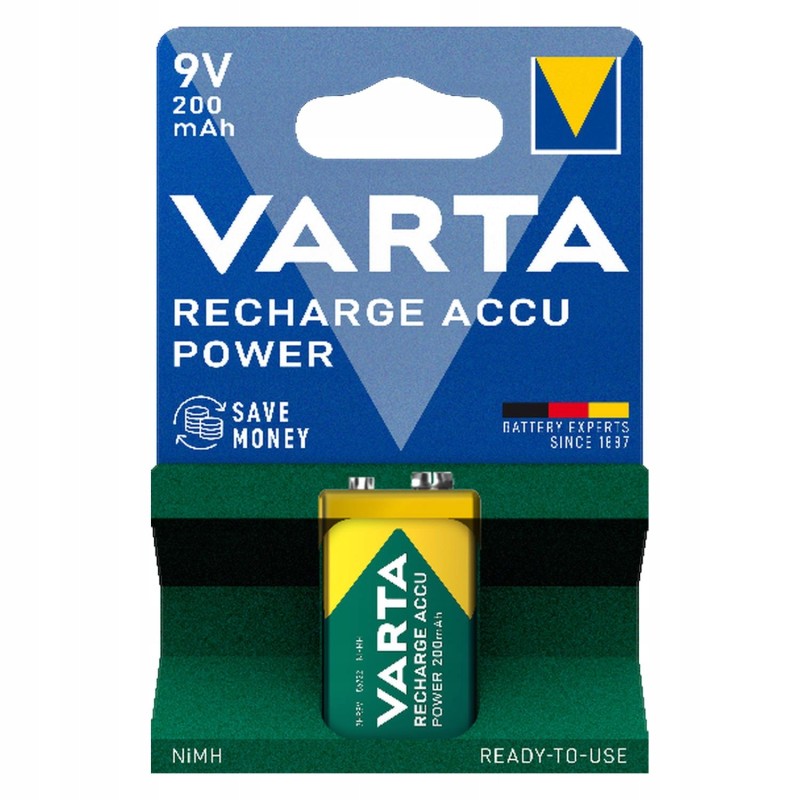 Outlet VARTA POWER 9V 200mAh Bateria akumulatorek płaski NiMH do