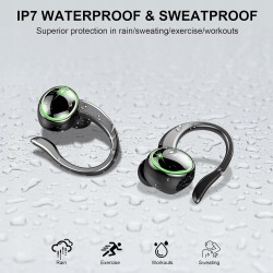Outlet Sportowe słuchawki Bluetooth z redukcją szumów, 50h pracy na baterii
