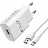 Outlet Ładowarka Hechobo 2m TYP C 3.0 z szybkim ładowaniem, biała