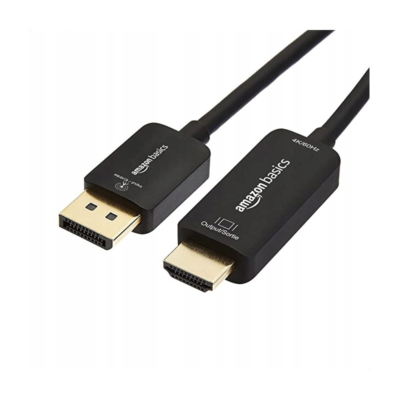 Outlet Kabel AmazonBasic DP12UH-6FT-SP DisplayPort -HDMI dł. kabla 1,8 m