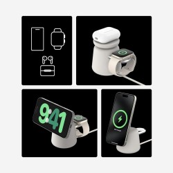 Outlet Belkin ładowarka 2w1 Qi2 MagSafe 15W iPhone Watch AirPods piaskowa