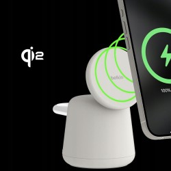 Outlet Belkin ładowarka 2w1 Qi2 MagSafe 15W iPhone Watch AirPods piaskowa