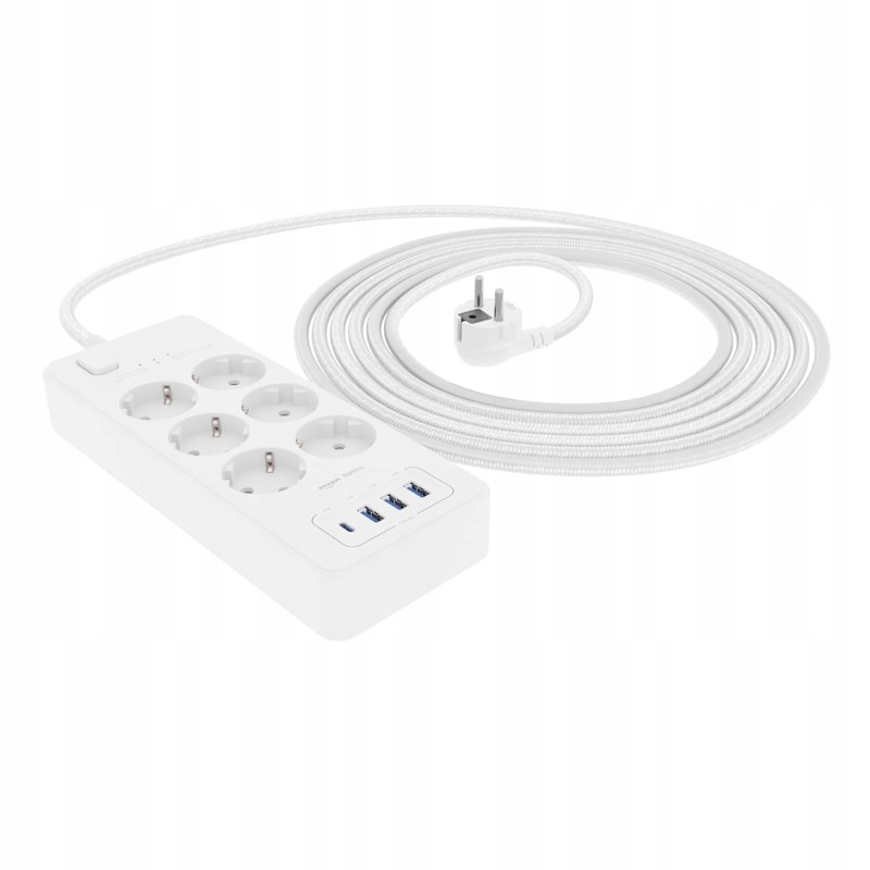 Outlet Amazon Basics listwa przeciwprzepięciowa 6 portów z USB-C i USB 1,5