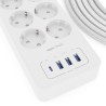 Outlet Amazon Basics listwa przeciwprzepięciowa 6 portów z USB-C i USB 1,5