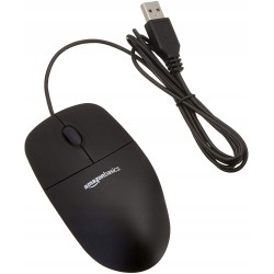 Outlet AmazonBasics B005EJH6RW mysz przewodowa USB 1000dpi optyczna czarna