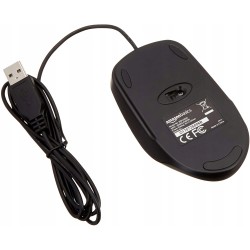 Outlet AmazonBasics B005EJH6RW mysz przewodowa USB 1000dpi optyczna czarna