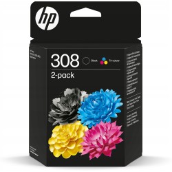 Outlet Tusze HP 308 podwójny zestaw czarny i trójkolorowy do drukarki