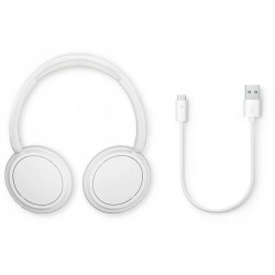 Outlet Philips TAH5209WT słuchawki nauszne BT 65h mikrofon składane białe