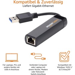 Outlet D3211 AMAZONBASICS Adapter USB 3.0 to 10/100/1000