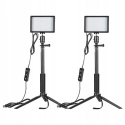 Outlet Zestaw studyjny Neewer ZC-10S dwie lampy LED + statywy czarne