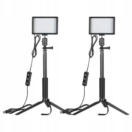 Outlet Zestaw studyjny Neewer ZC-10S dwie lampy LED + statywy czarne