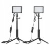 Outlet Zestaw studyjny Neewer ZC-10S dwie lampy LED + statywy czarne