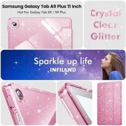 Outlet INFILAND Etui ochronne do Samsung Galaxy Tab A11+/A9+ różowe