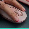 Outlet Myszka bezprzewodowa Logitech POP ICON Mouse sensor optyczny różowa