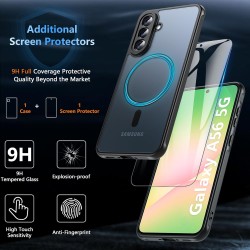 Outlet Magnetyczne etui Samsung Galaxy A56 5G ze szkłem hartowanym czarne