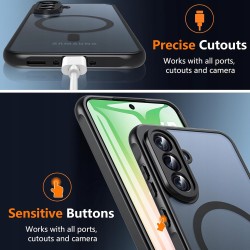 Outlet Magnetyczne etui Samsung Galaxy A56 5G ze szkłem hartowanym czarne