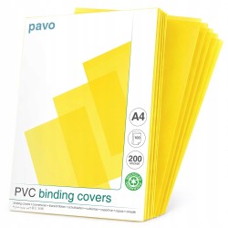 Outlet Folia okładkowa Pavo A4 PVC 0,20 mm przezroczysta/żółta 100 szt OPIS