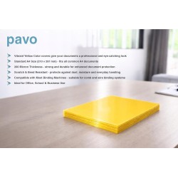 Outlet Folia okładkowa Pavo A4 PVC 0,20 mm przezroczysta/żółta 100 szt OPIS