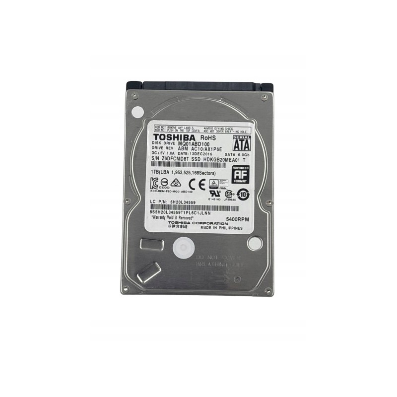 Outlet Toshiba MQ01ABD100 HDD 1TB 2,5 cala SATA 5400rpm 8MB do laptop