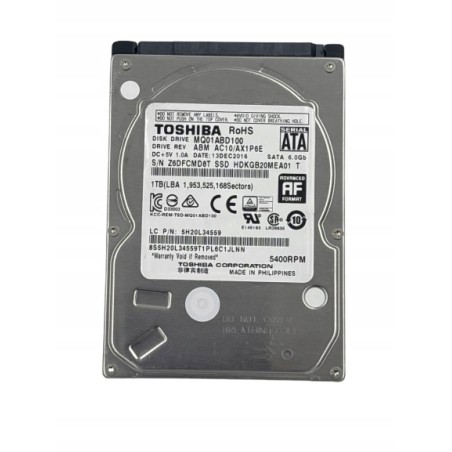 Outlet Toshiba MQ01ABD100 HDD 1TB 2,5 cala SATA 5400rpm 8MB do laptop
