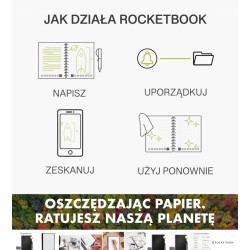 RocketBook CORE A5 notatnik wielokrotnego użytku eko niebieski