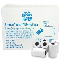 Outlet Double Dragon rolki termiczne 57 x 30 mm do paragonów - 20 szt.