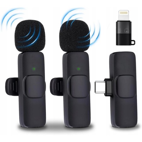 Outlet NK Mikrofon bezprzewodowy mikrofon do nagrywania lighting/usb c do