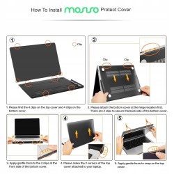 MOSISO Etui twarde do MacBook Pro 14" - czarna szybka ochrona