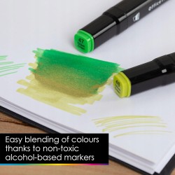 Outlet Marker alkoholowy OfficeTree, zestaw 24 szt. w delikatnych kolorach