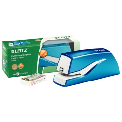 Outlet Zszywacz biurowy elektryczny Leitz 5566 niebieski + 1000 zszywek