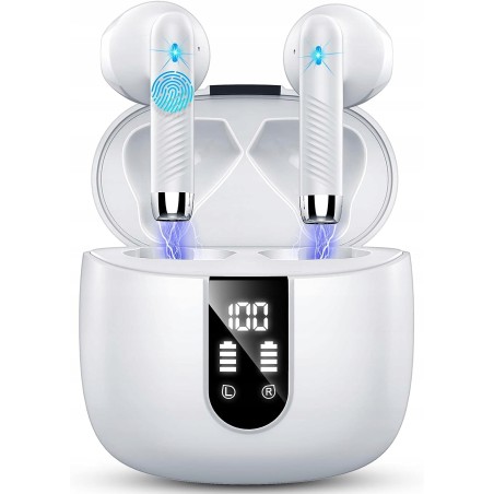 Outlet Słuchawki bezprzewodowe Wasart J55 douszne bluetooth 5.3 białe