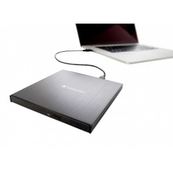 Outlet Nagrywarka CD (combo z DVD) zewnętrzna Verbatim 43886 + przewód