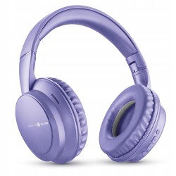 Outlet Music Sound BOOST Bezprzewodowe słuchawki wokółuszne fioletowe z
