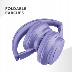Outlet Music Sound BOOST Bezprzewodowe słuchawki wokółuszne fioletowe z