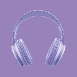 Outlet Music Sound BOOST Bezprzewodowe słuchawki wokółuszne fioletowe z