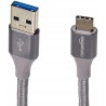 Outlet Kabel USB-C USB-A 3.1 Gen2 10Gb/s 3A pleciony szybkie ładowanie