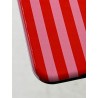 Outlet Etui do iPhone 15 Pro geometryczne paski retro różowo-czerwone