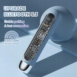 Outlet Ample Bezprzewodowe słuchawki douszne Bluetooth 5.3, niebieskie