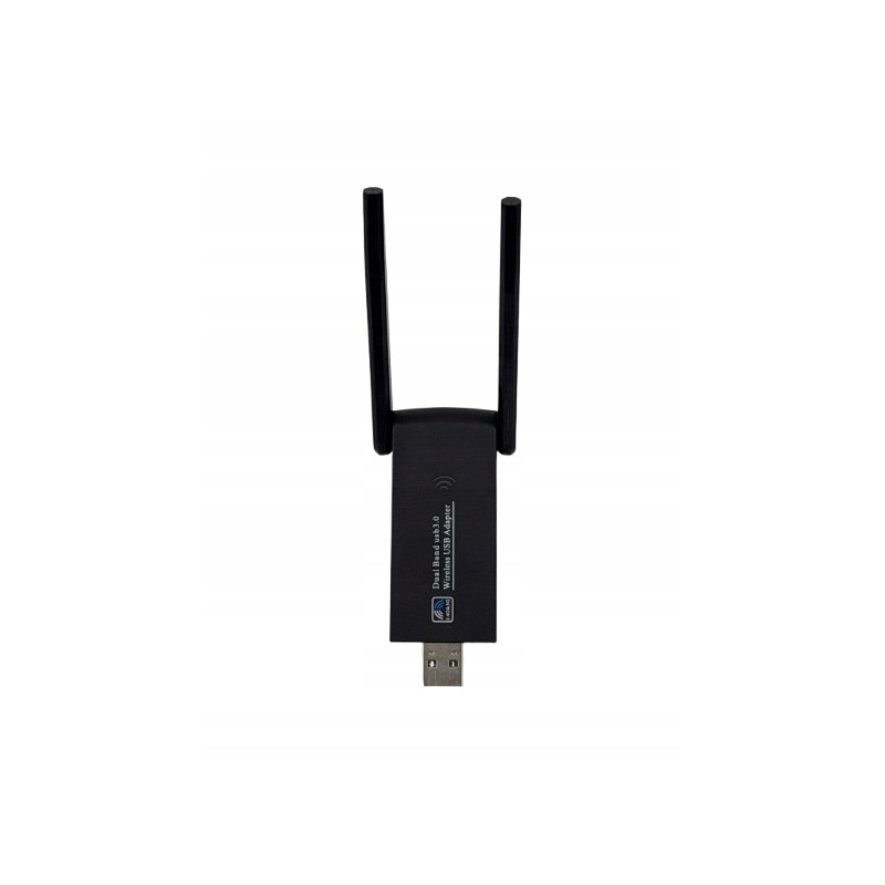 Outlet Adapter WiFi USB 1300Mb/s dual band 5GHz i 2,4GHz do PC z antenami