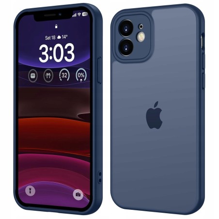 Outlet Etui ORDA do iPhone 11 6,1" matowe przezroczyste granatowe pancerne