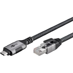 Goobay WNC70697 kabel USB-C RJ45 Ethernet 1,5 m LAN 1Gbit CAT6 adapter