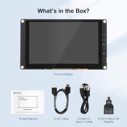 Outlet Dotykowy wyświetlacz Elecrow 5" 800x480 HD TFT do Raspberry Pi