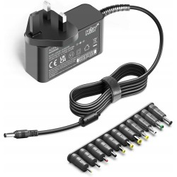 Outlet Uniwersalny zasilacz sieciowy HKY 20.1V 0.78A 20W + zestaw końcówek