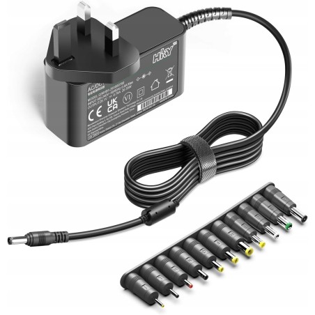 Outlet Uniwersalny zasilacz sieciowy HKY 20.1V 0.78A 20W + zestaw końcówek