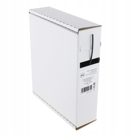 Outlet Rurka termokurczliwa czarna 3:1, 1,5-0,5mm, 10m z dozownikiem