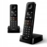 Outlet Philips 2x TELEFON D4702B/34 D4701 bezprzewodowy wi-fi czarny z bazą
